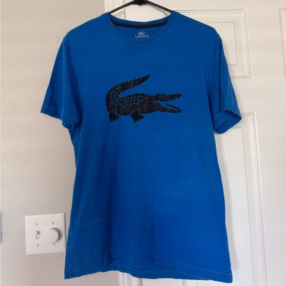 Lacoste Men's Blue Graphic T-Shirt
